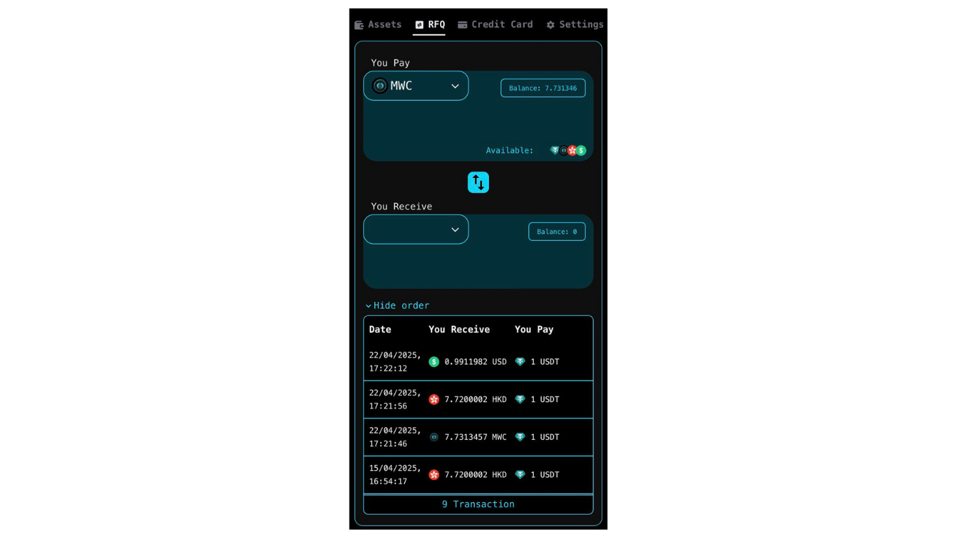 Request for Quote (RFQ) Feature